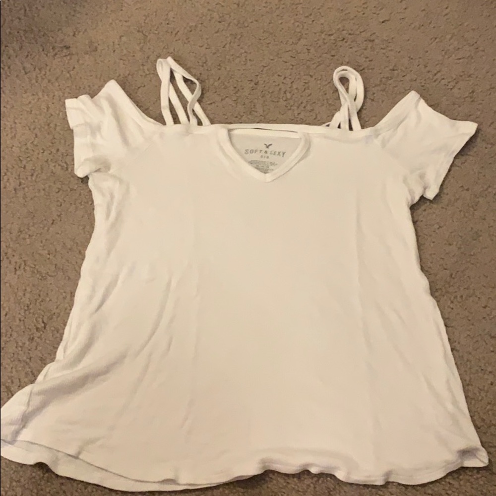 White ribbed t shirt